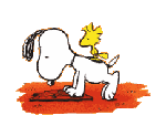 Snoopy Working out.